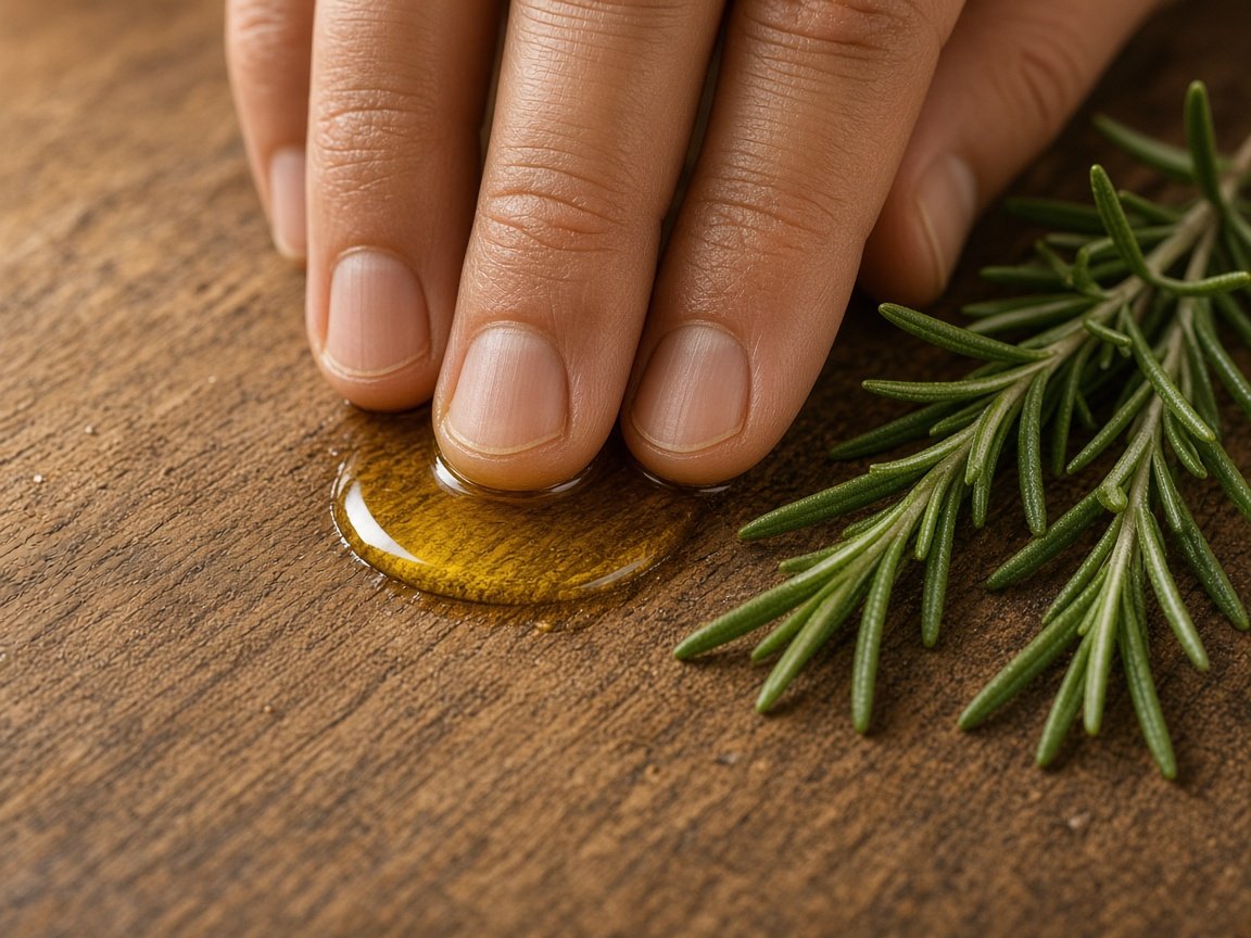 Fingertip pads pressing the scalp during a massage with Al Sheikh hair oil